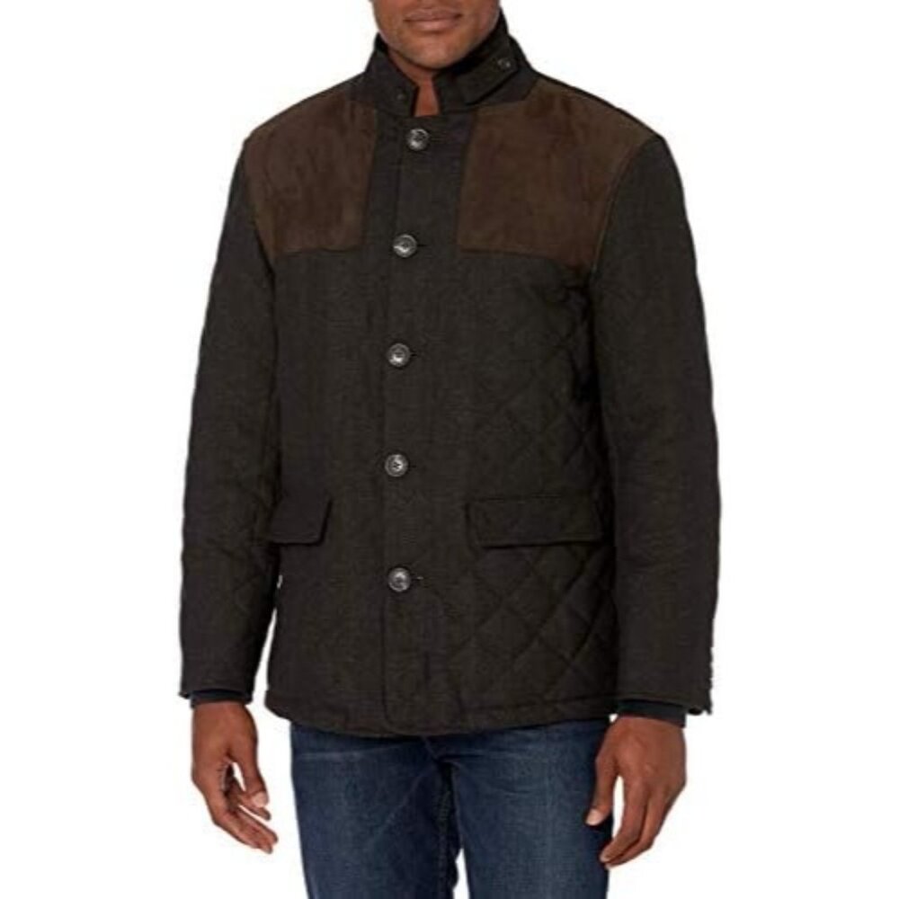Hart Schaffner Marx Mens Stallworth Shooting Quilted Jacket Size L EUC 8426